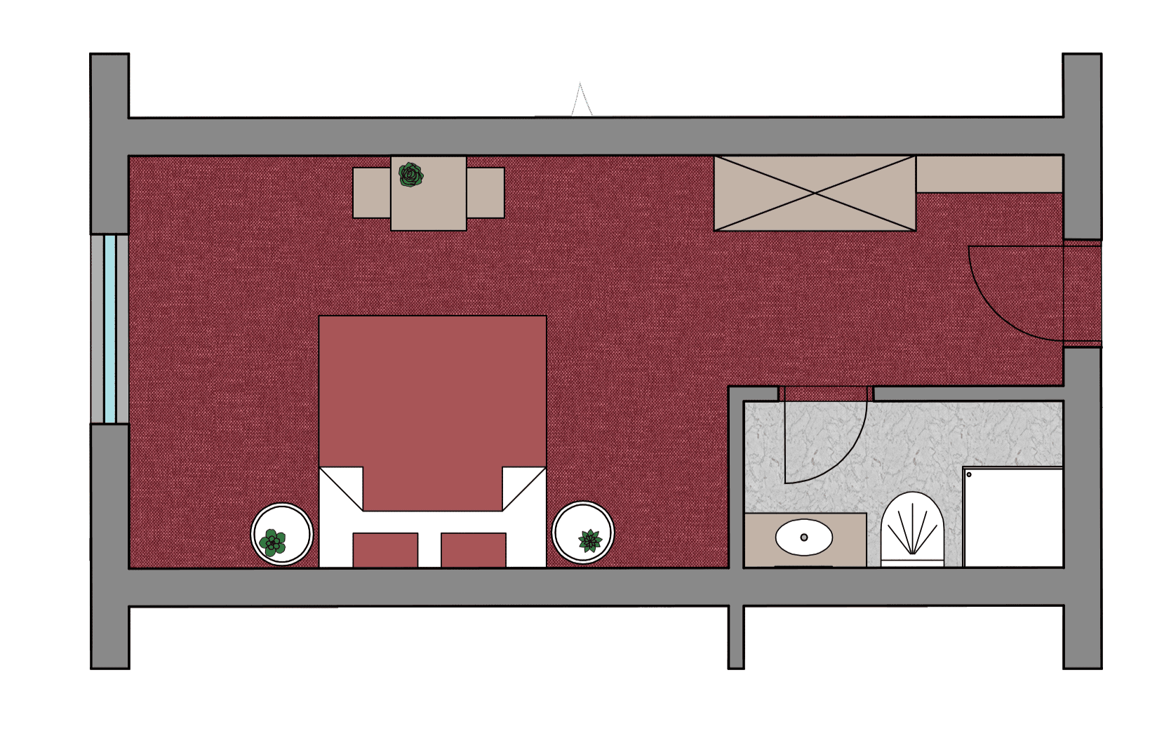 Ground plan of the room